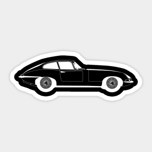 E Type White Outline Sticker